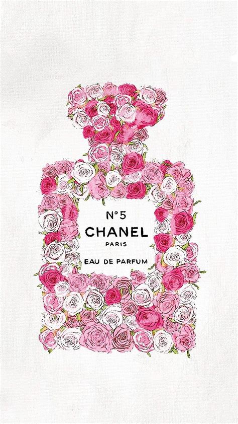 chanel logo pink perfume
